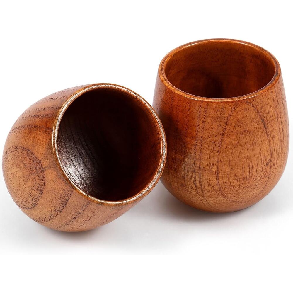 🔥Bourbon Wooden Drinking Glasses 2pk 250ml Whiskey Tumbler BNWT🔥 - Picture 3 of 7